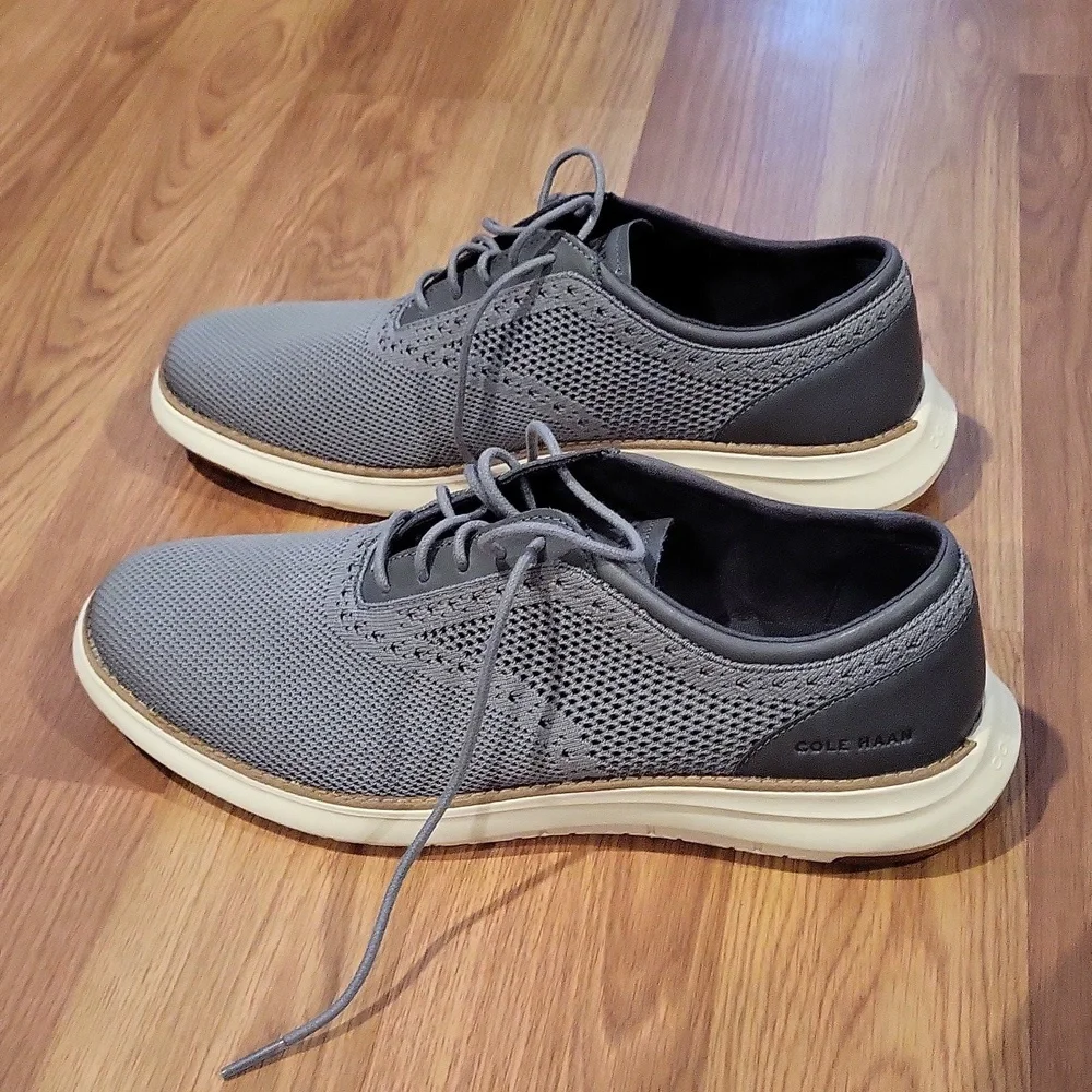 NEW Cole Haan Men's Gray Grand Remix Knit Oxford Shoes Size 11
